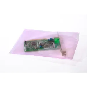 12" x 15" x 4 mil Pink Eco-Manufactured Plastic Anti-Static (PAS) Layflat Bags (Case of 500)