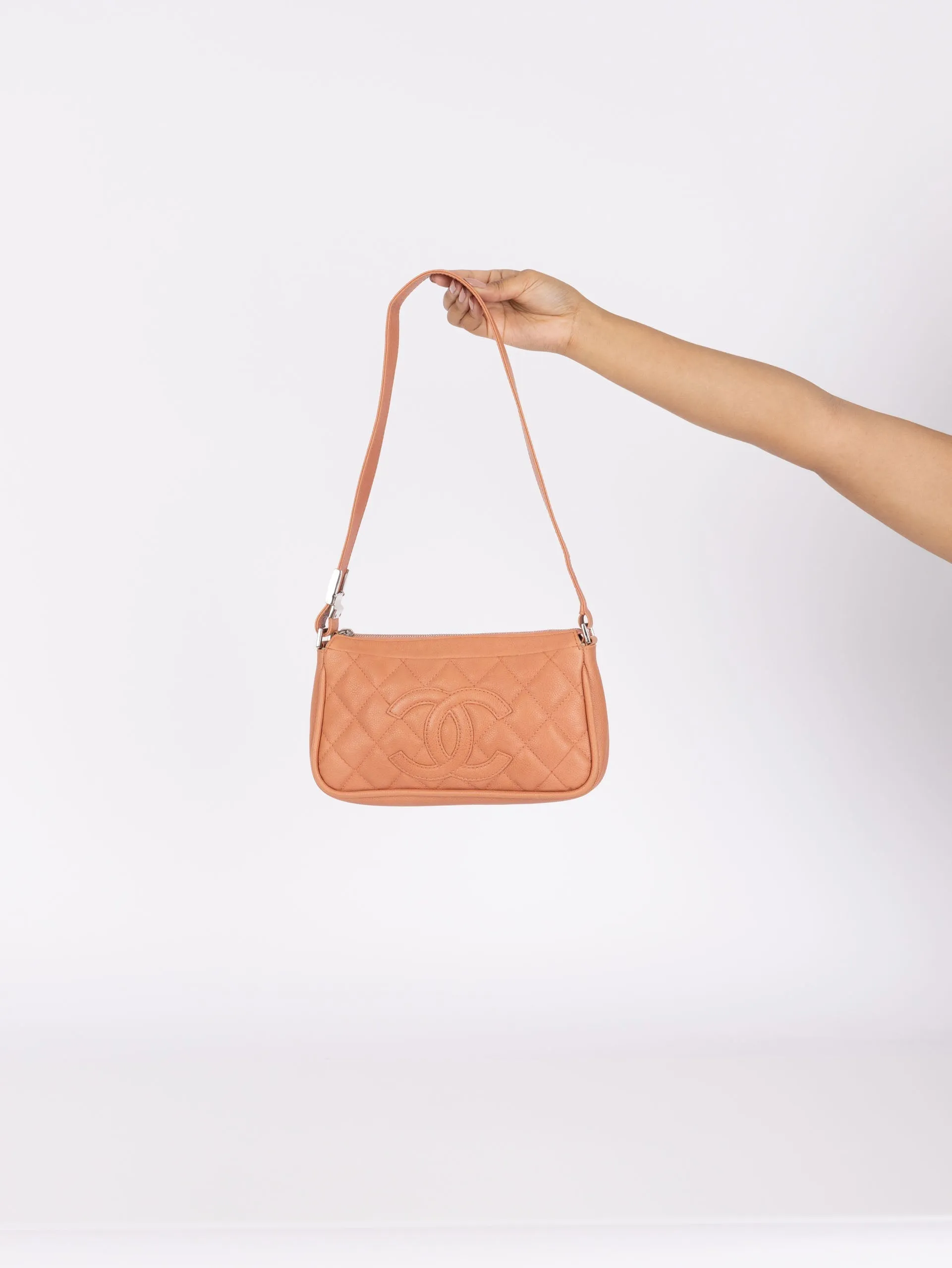 Chanel 2008 Caviar Timeless Pochette