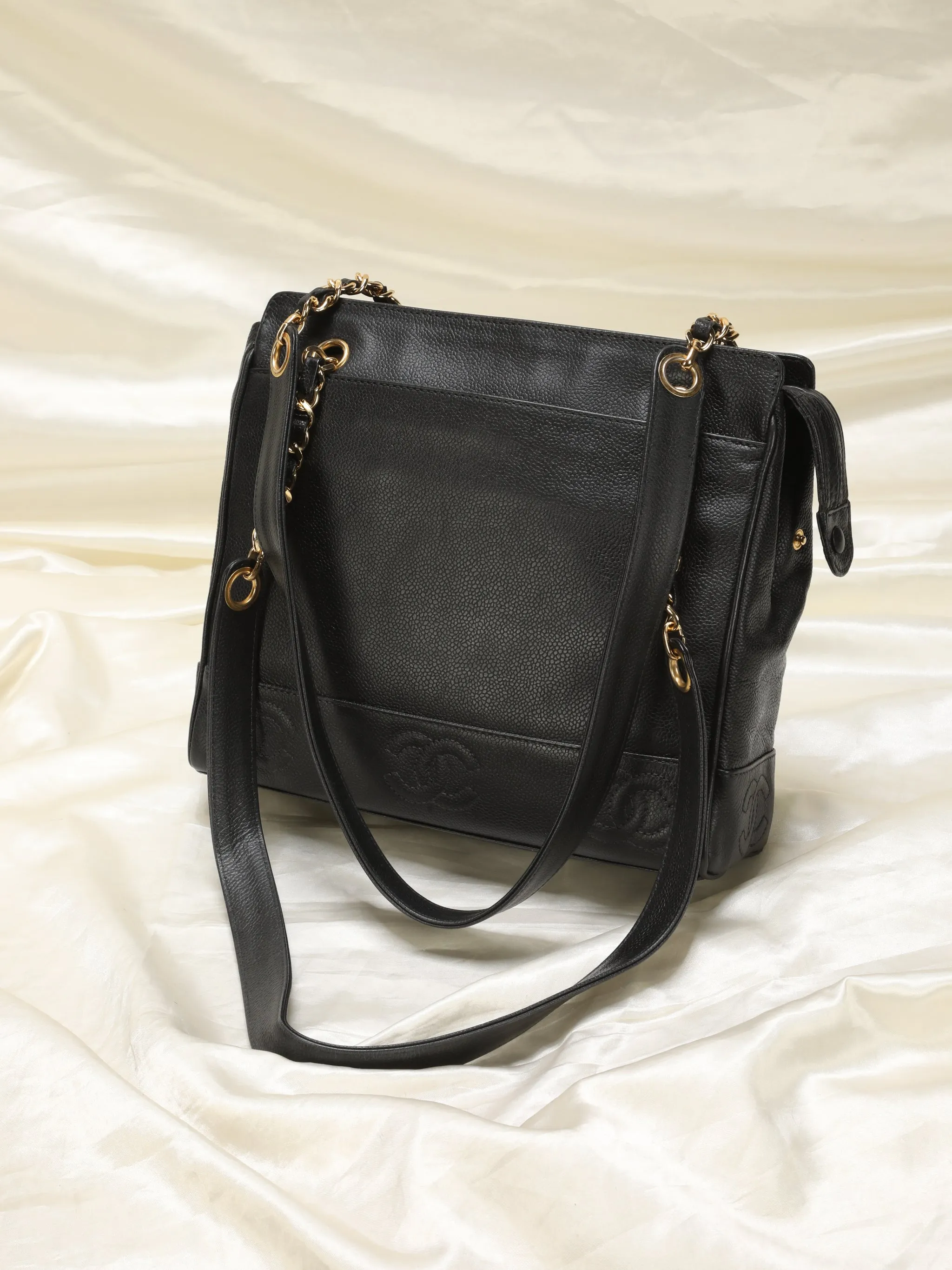 Chanel Caviar Timeless Logo Tote