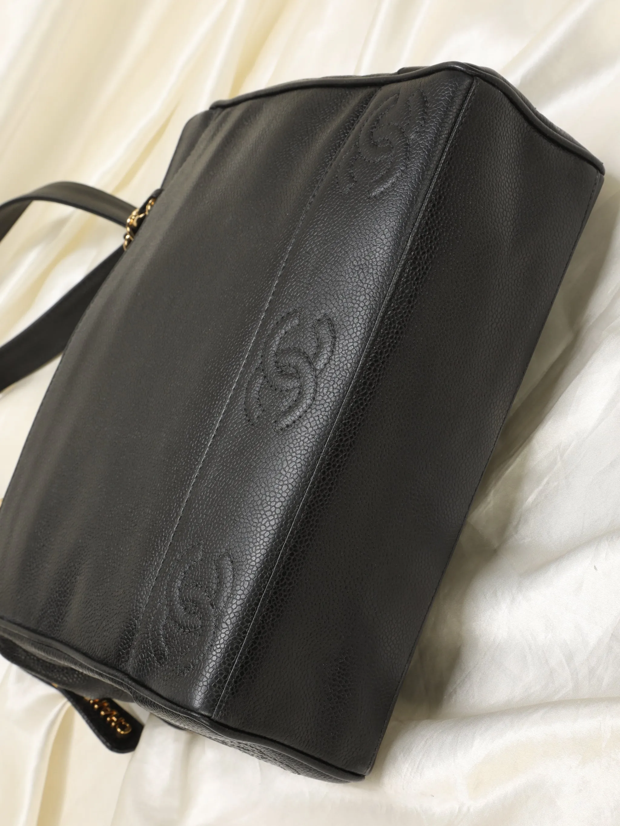 Chanel Caviar Timeless Logo Tote