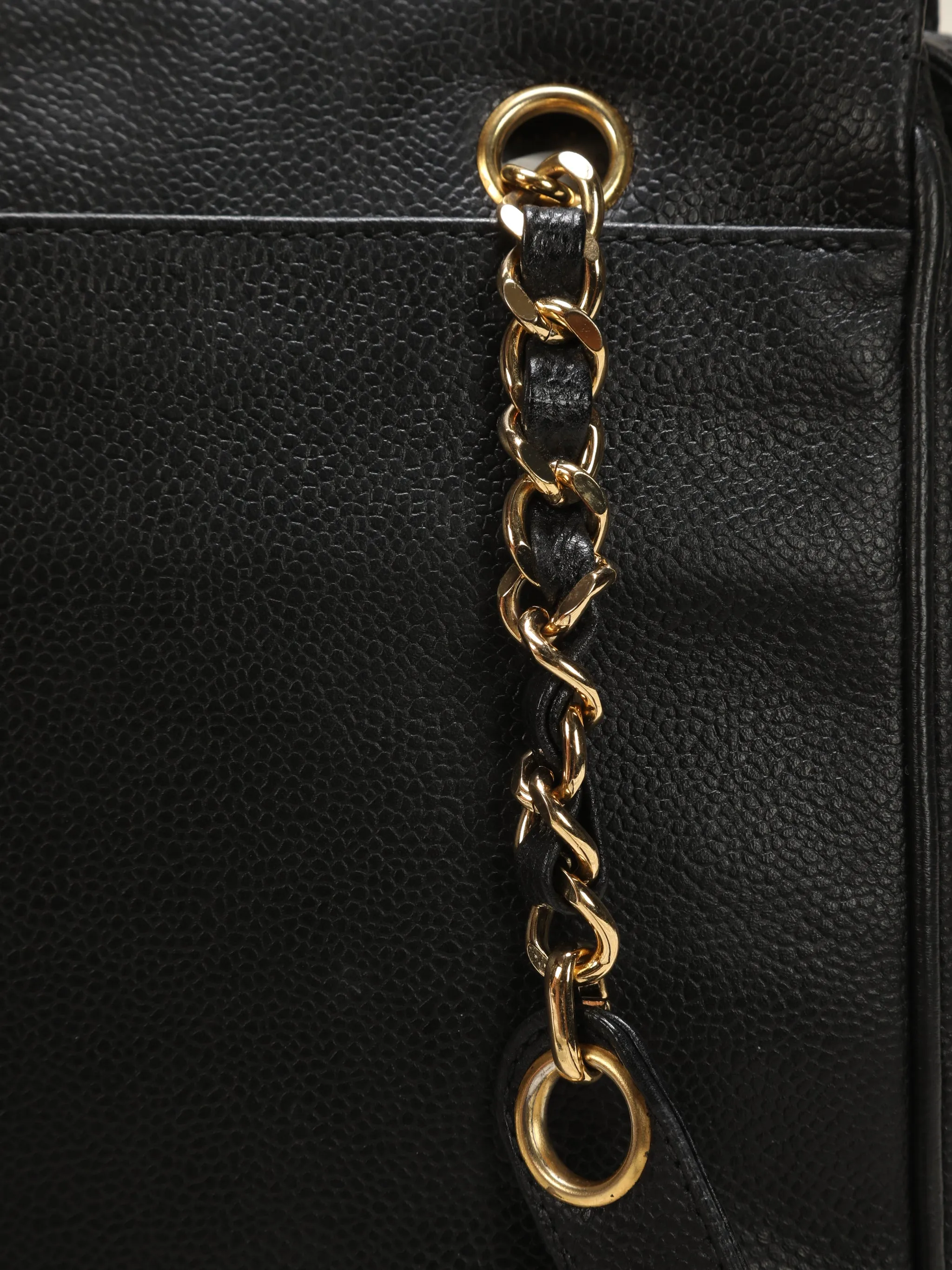 Chanel Caviar Timeless Logo Tote