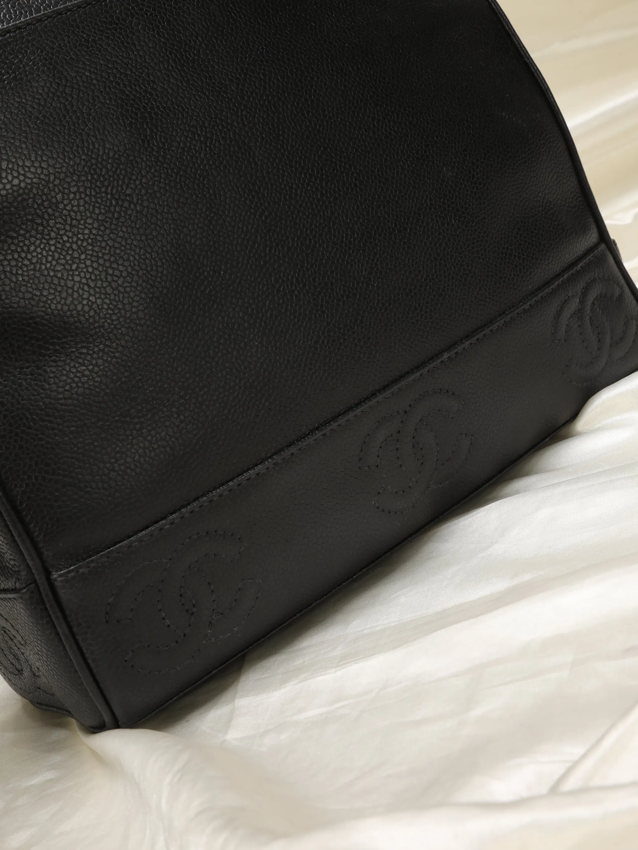 Chanel Caviar Timeless Logo Tote