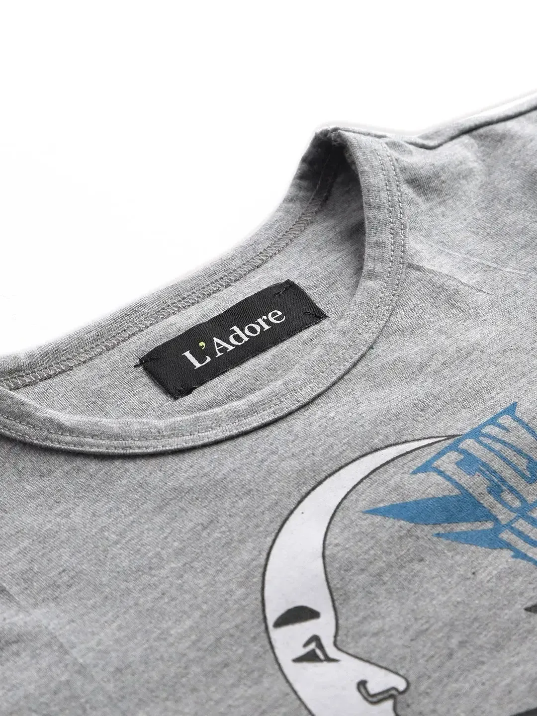 Grey Flying Printed Organic Cotton T-shirt