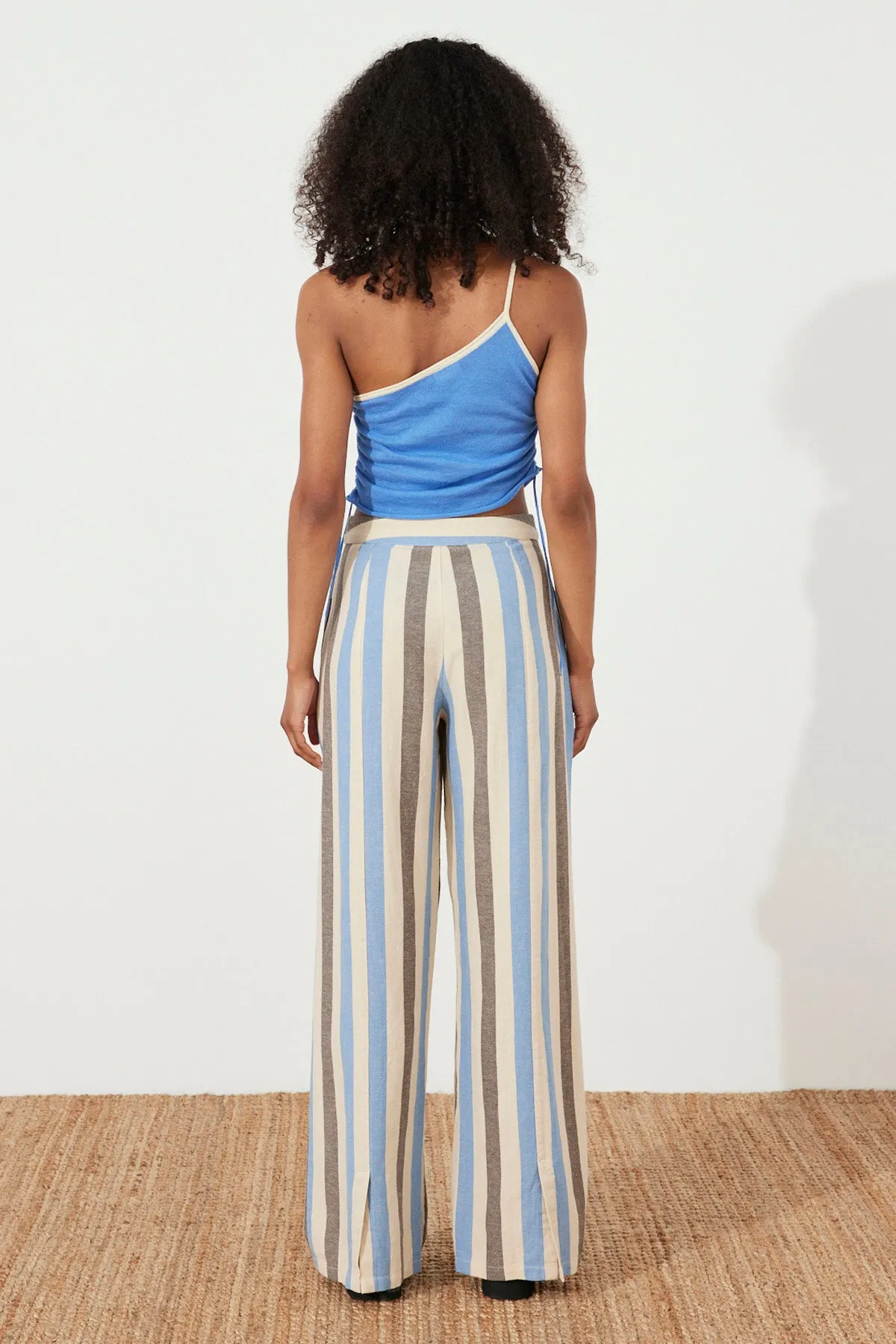 ORGANIC COTTON BLEND PANT | SKY STRIPE