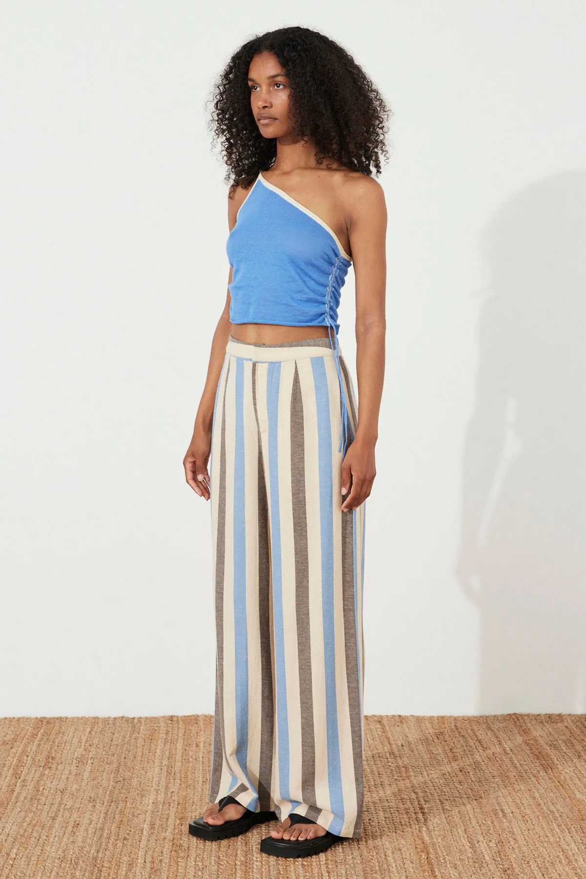 ORGANIC COTTON BLEND PANT | SKY STRIPE