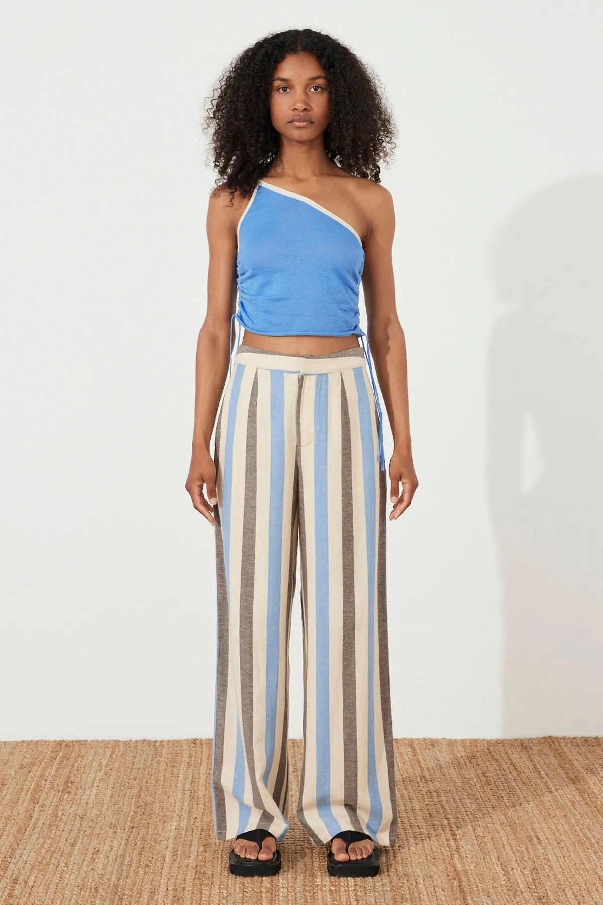 ORGANIC COTTON BLEND PANT | SKY STRIPE