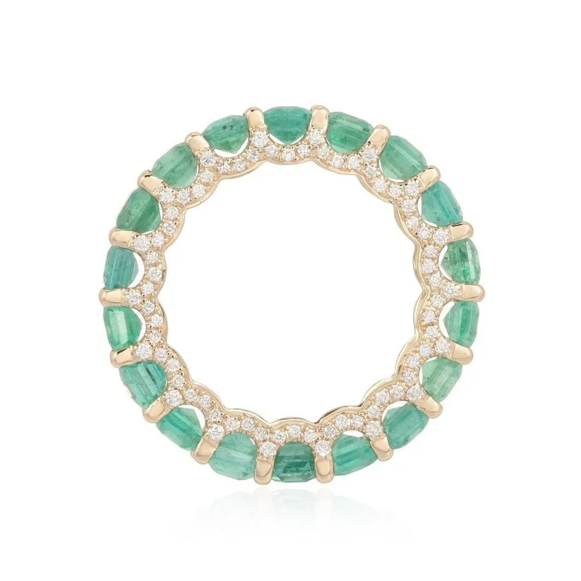 Timeless Emerald Diamond Eternity Ring