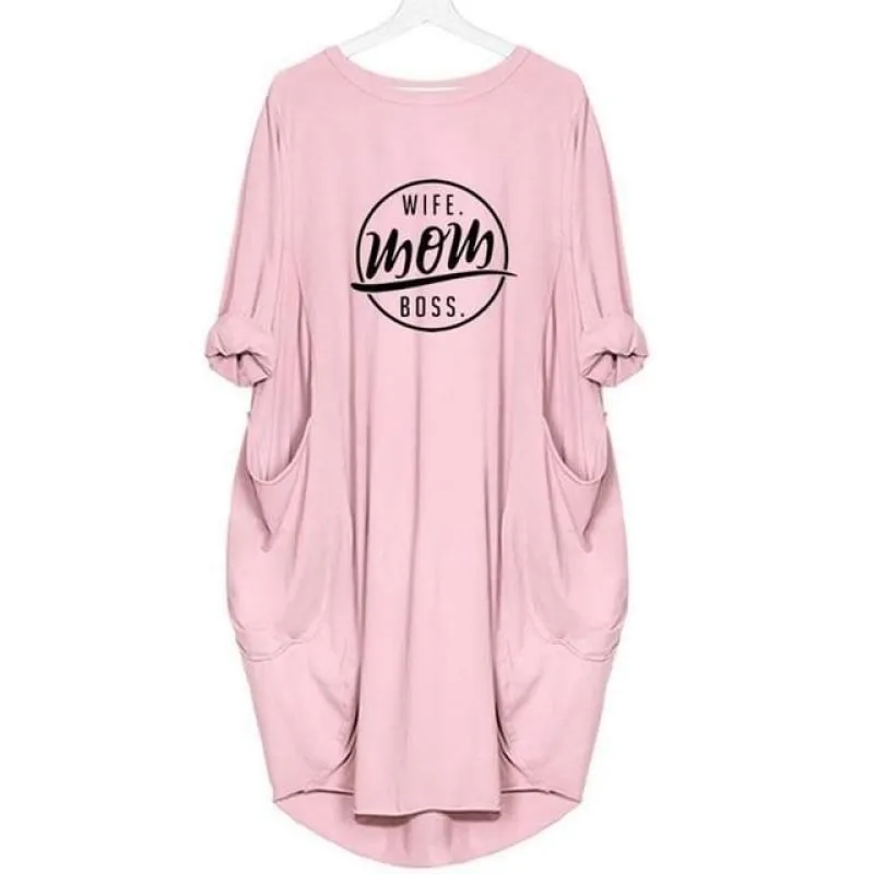 Wife Mom Boss Oversized T Shirt