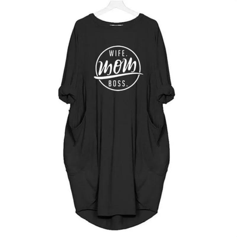 Wife Mom Boss Oversized T Shirt